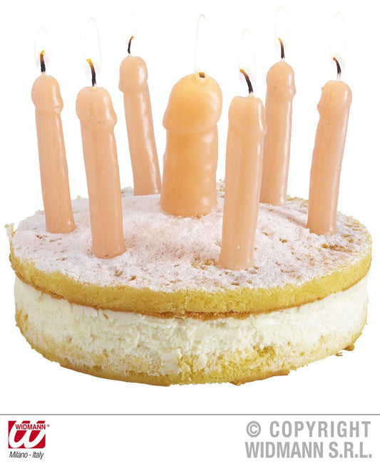 Set da 6 candele PARTY WILLY di Widmann - tuttocostumi.it