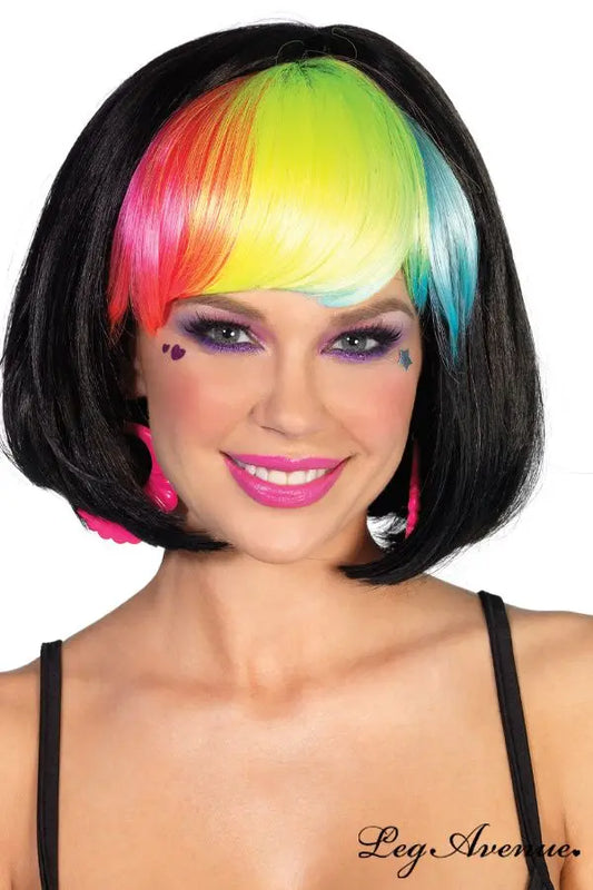 Parrucca POP RAIMBOW BOB - tuttocostumi.it