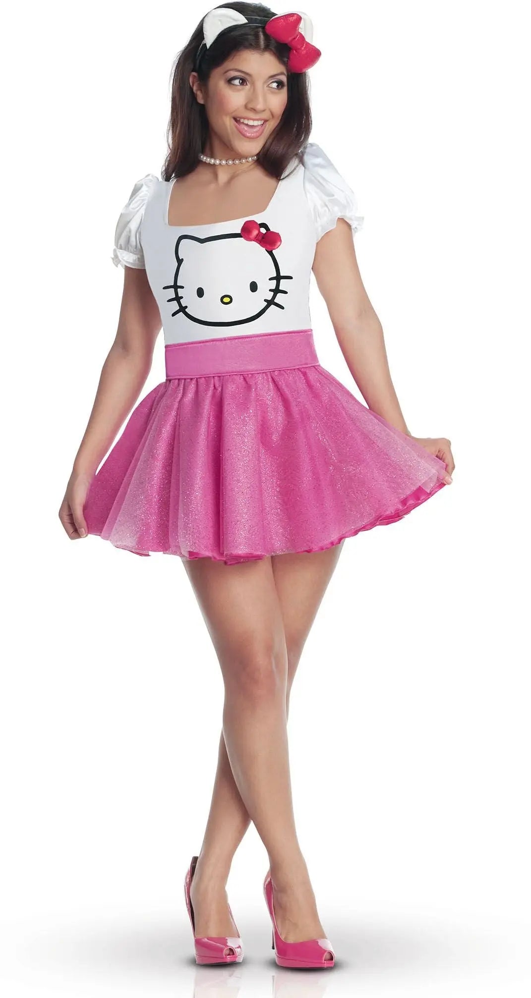 Costume da HELLO KITTY adulto rosa - tuttocostumi.it