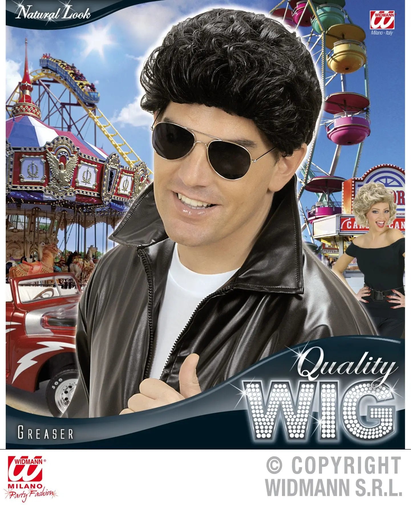 Parrucca GREASER nera - tuttocostumi.it
