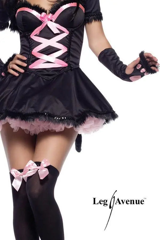 Costume da gattina sexy PURRFECTLY PRETTY KITTY di Leg Avenue - tuttocostumi.it