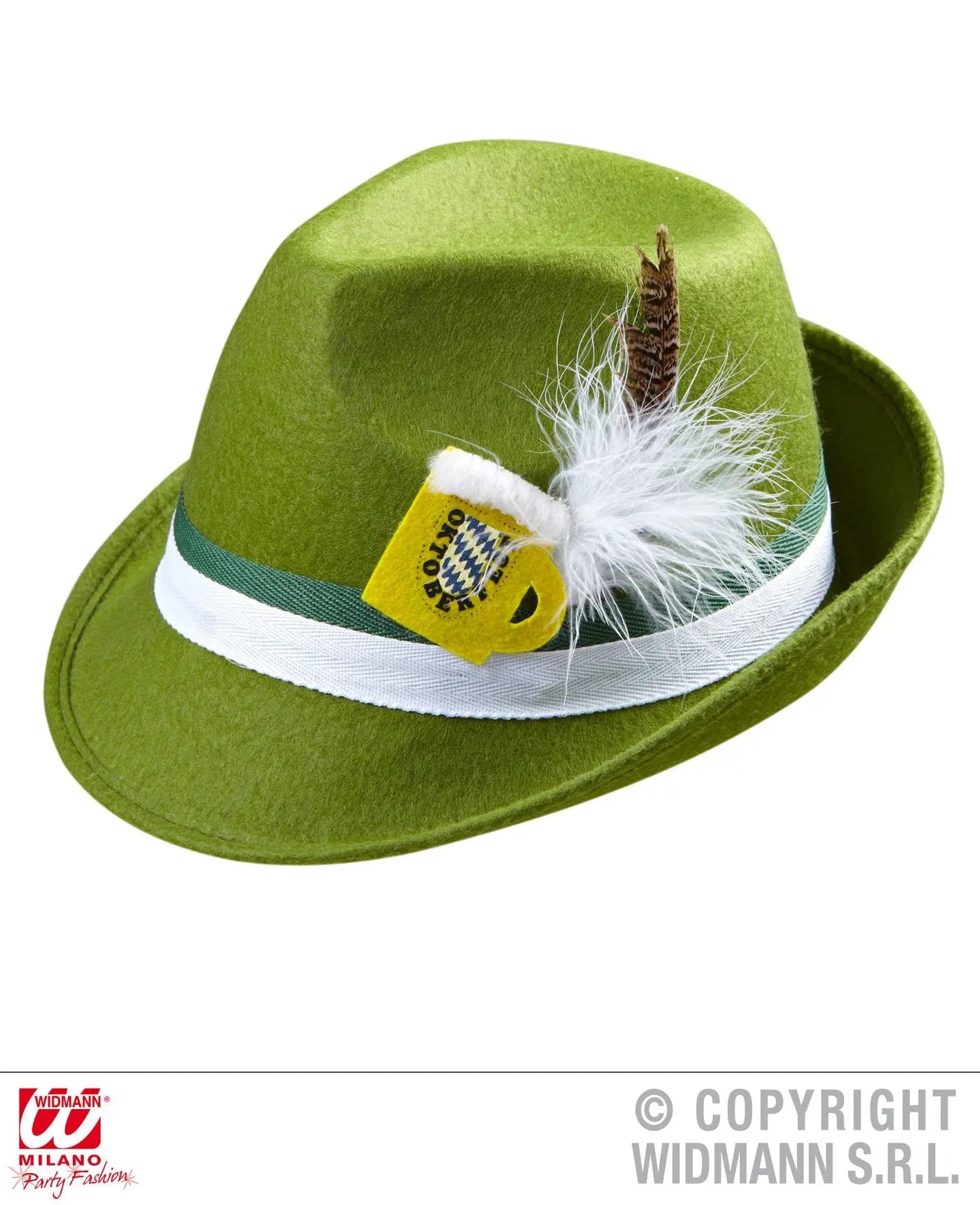 Fedora BAVARESE con deco piuma e boccale - tuttocostumi.it
