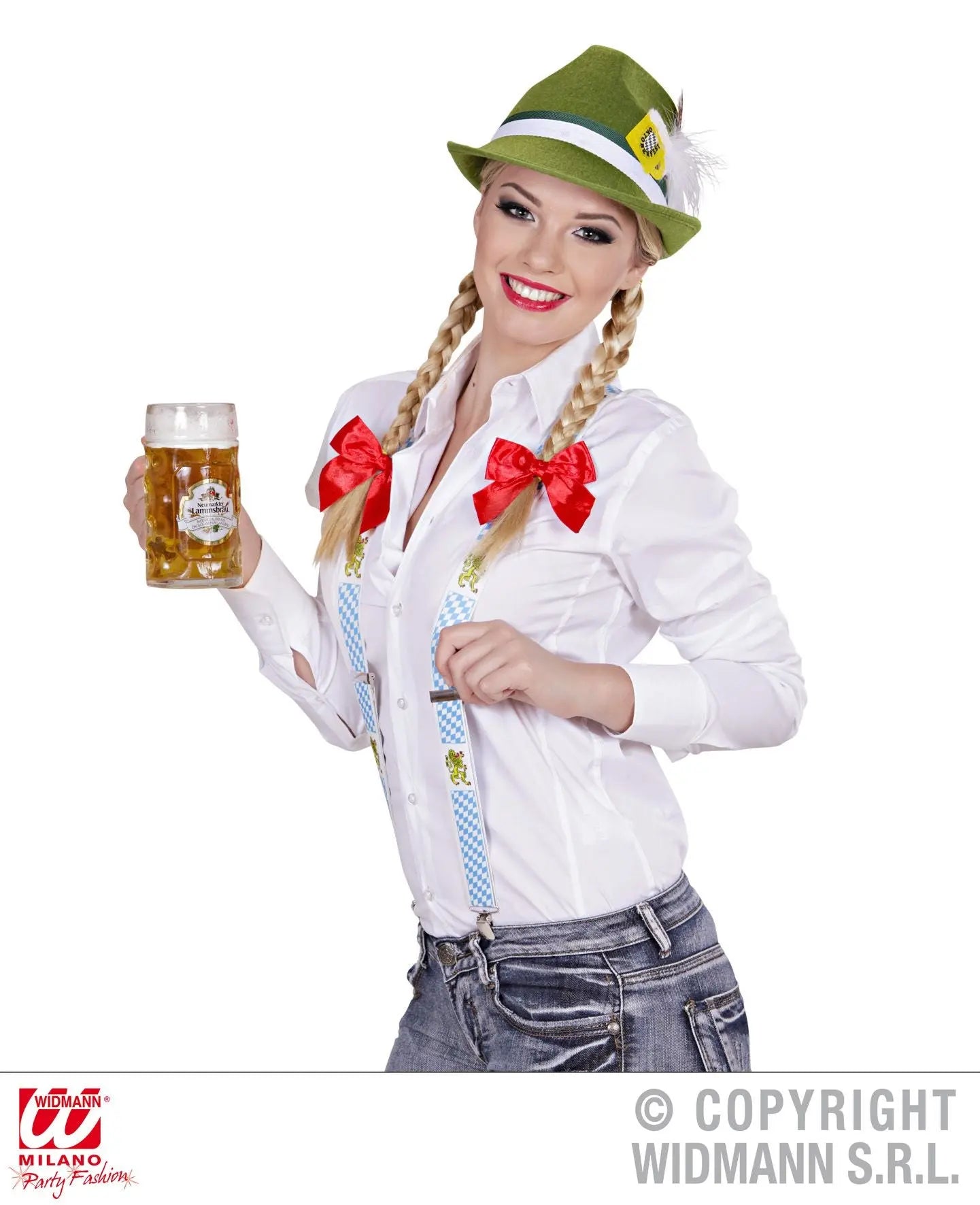 Fedora BAVARESE con deco piuma e boccale - tuttocostumi.it