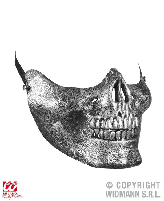 Maschera mezzo viso TESCHIO metallizzata - tuttocostumi.it