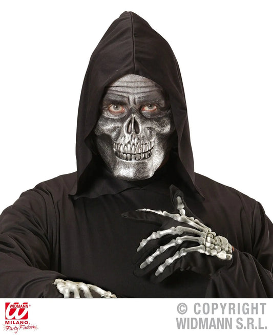 Maschera mezzo viso TESCHIO metallizzata - tuttocostumi.it