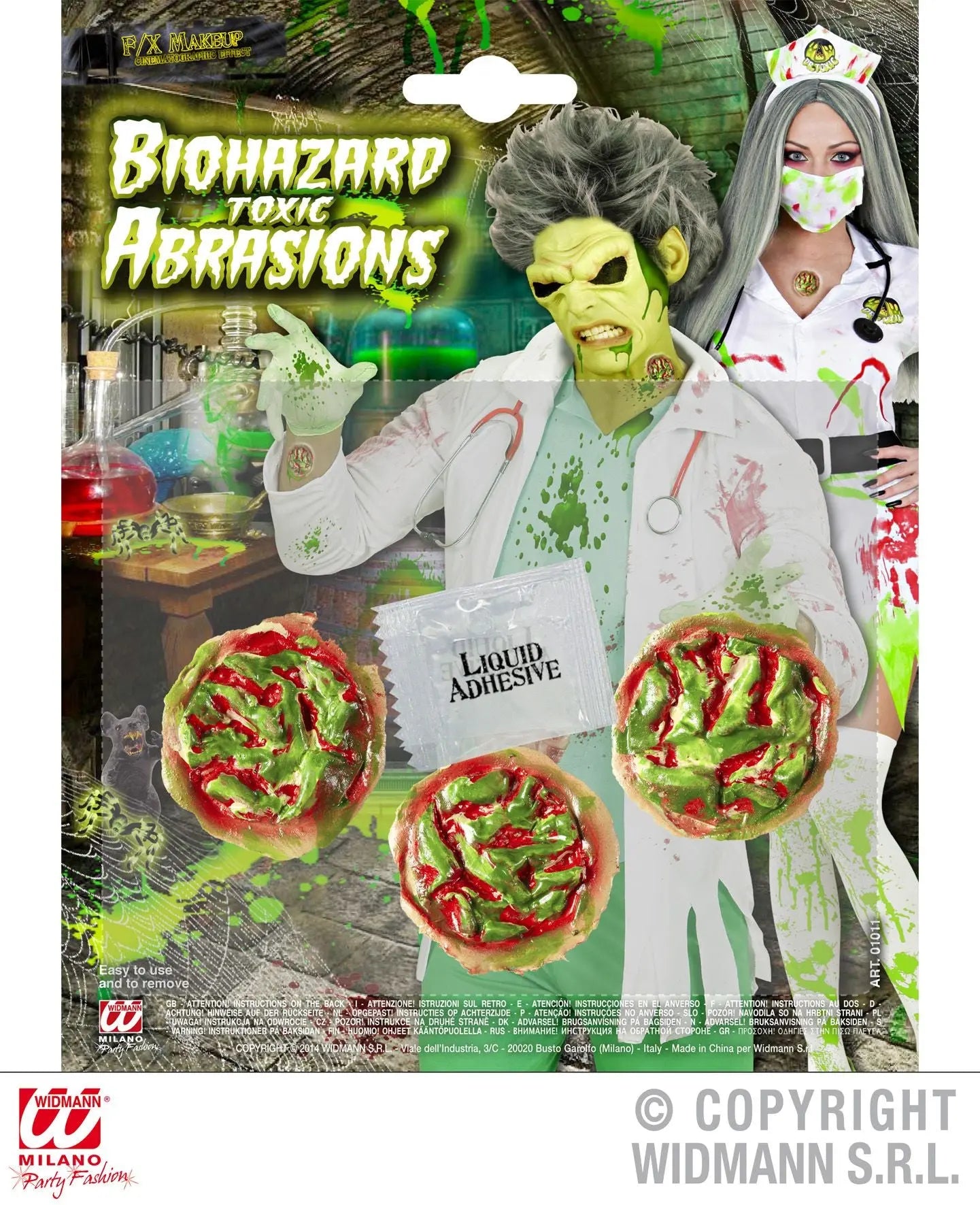 Abrasione tossica BIOHAZARD in qualità professionale con colla - tuttocostumi.it