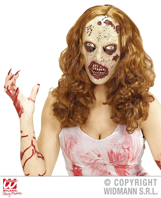Maschera ZOMBIE CON PARRUCCA - tuttocostumi.it