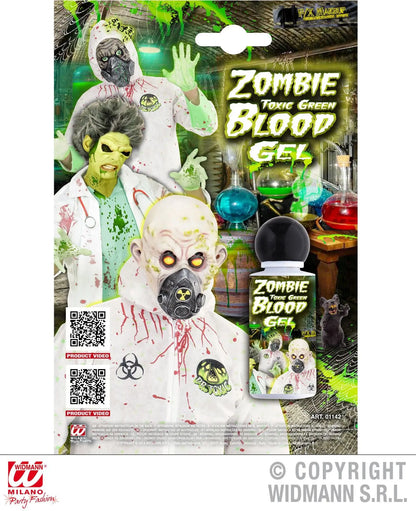 Sangue GEL ZOMBIE VERDE TOSSICO 28 ml - tuttocostumi.it