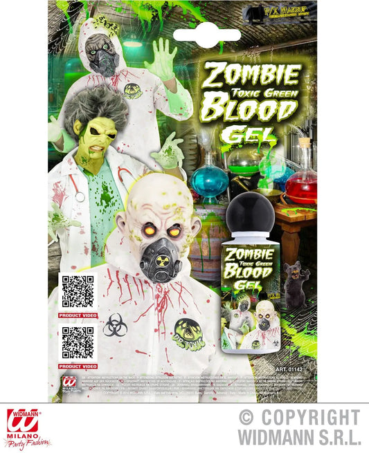 Sangue GEL ZOMBIE VERDE TOSSICO 28 ml - tuttocostumi.it
