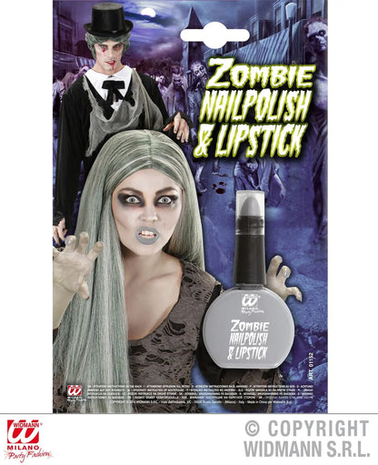 Set SMALTO e ROSSETTO zombie GRIGIO - tuttocostumi.it