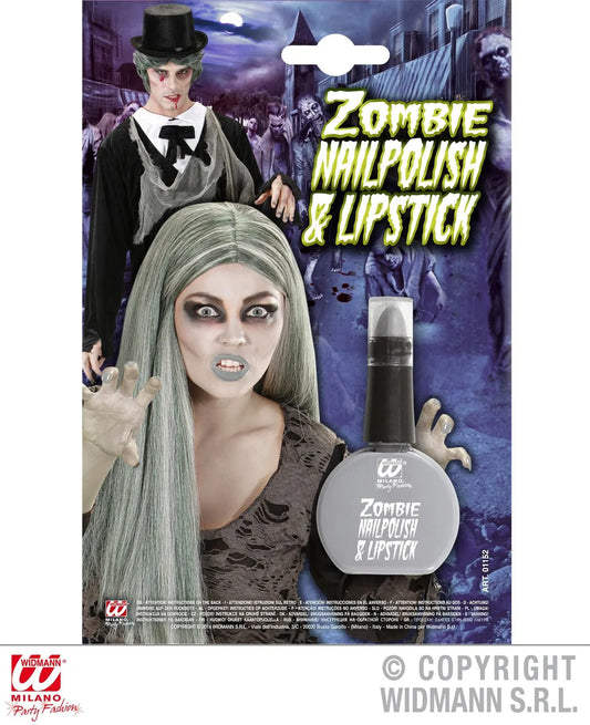 Set SMALTO e ROSSETTO zombie GRIGIO - tuttocostumi.it