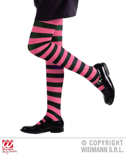 Collant rigati ROSA-NERO bambina - tuttocostumi.it