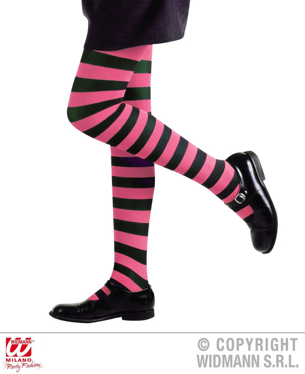 Collant rigati ROSA-NERO bambina - tuttocostumi.it