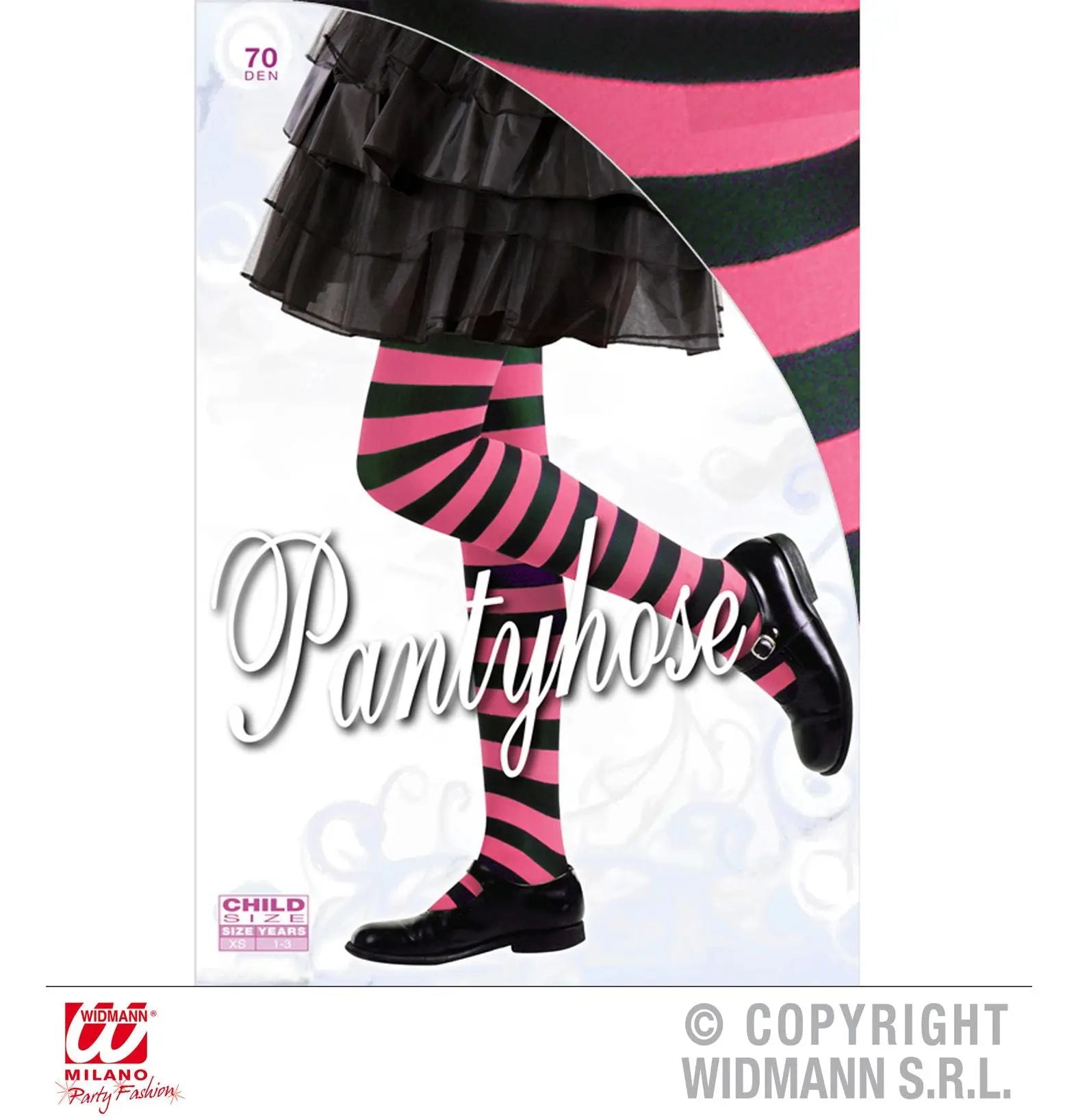 Collant rigati ROSA-NERO bambina - tuttocostumi.it