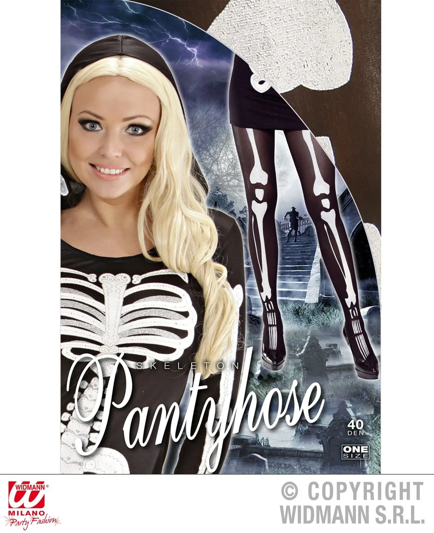 Collant SCHELETRO 40 DEN - tuttocostumi.it