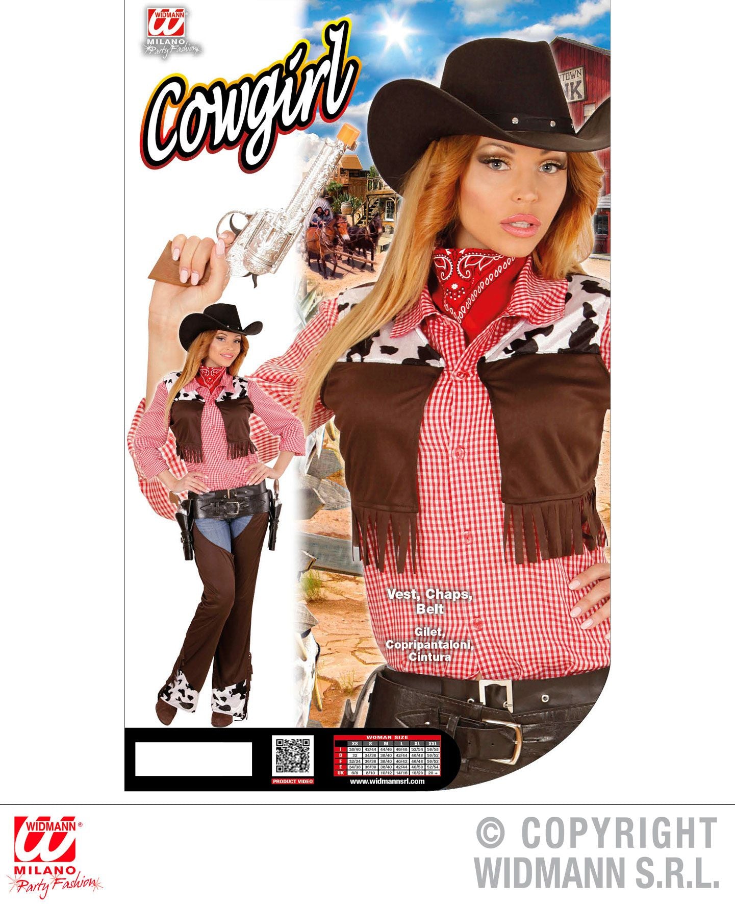 Costume DINAMICA COWGIRL di Widmann - tuttocostumi.it