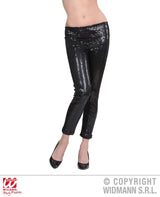 LEGGINGS IN PAILLETTES NERI