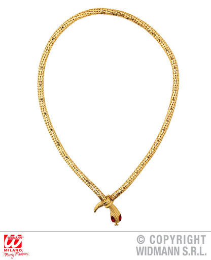 COLLANA SERPENTE oro con occhi gemma rossa di Widmann - tuttocostumi.it
