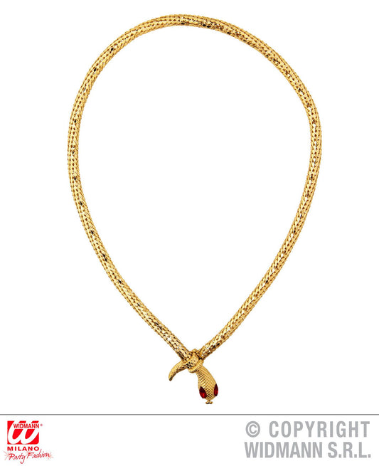 COLLANA SERPENTE oro con occhi gemma rossa di Widmann - tuttocostumi.it