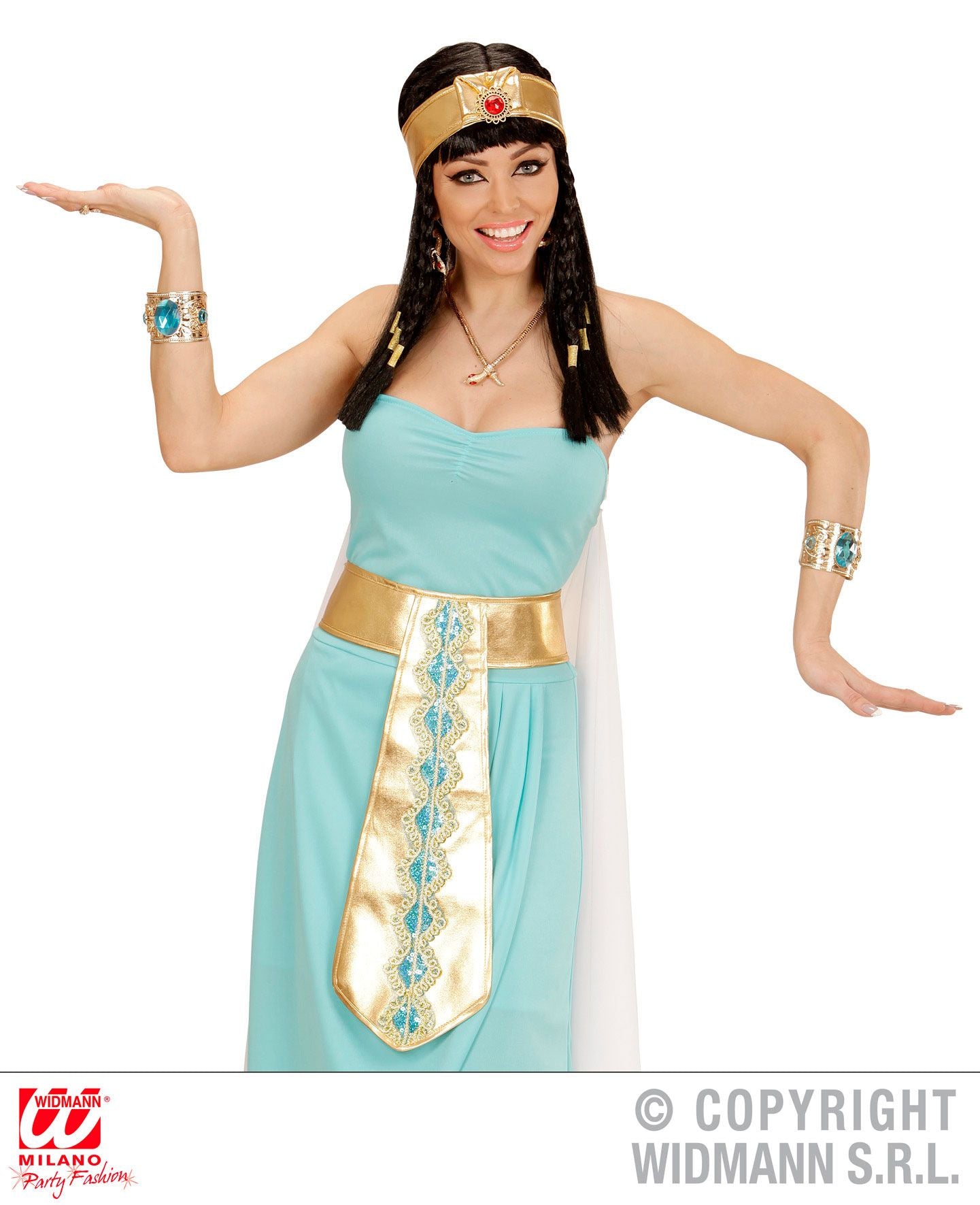 COLLANA SERPENTE oro con occhi gemma rossa di Widmann - tuttocostumi.it