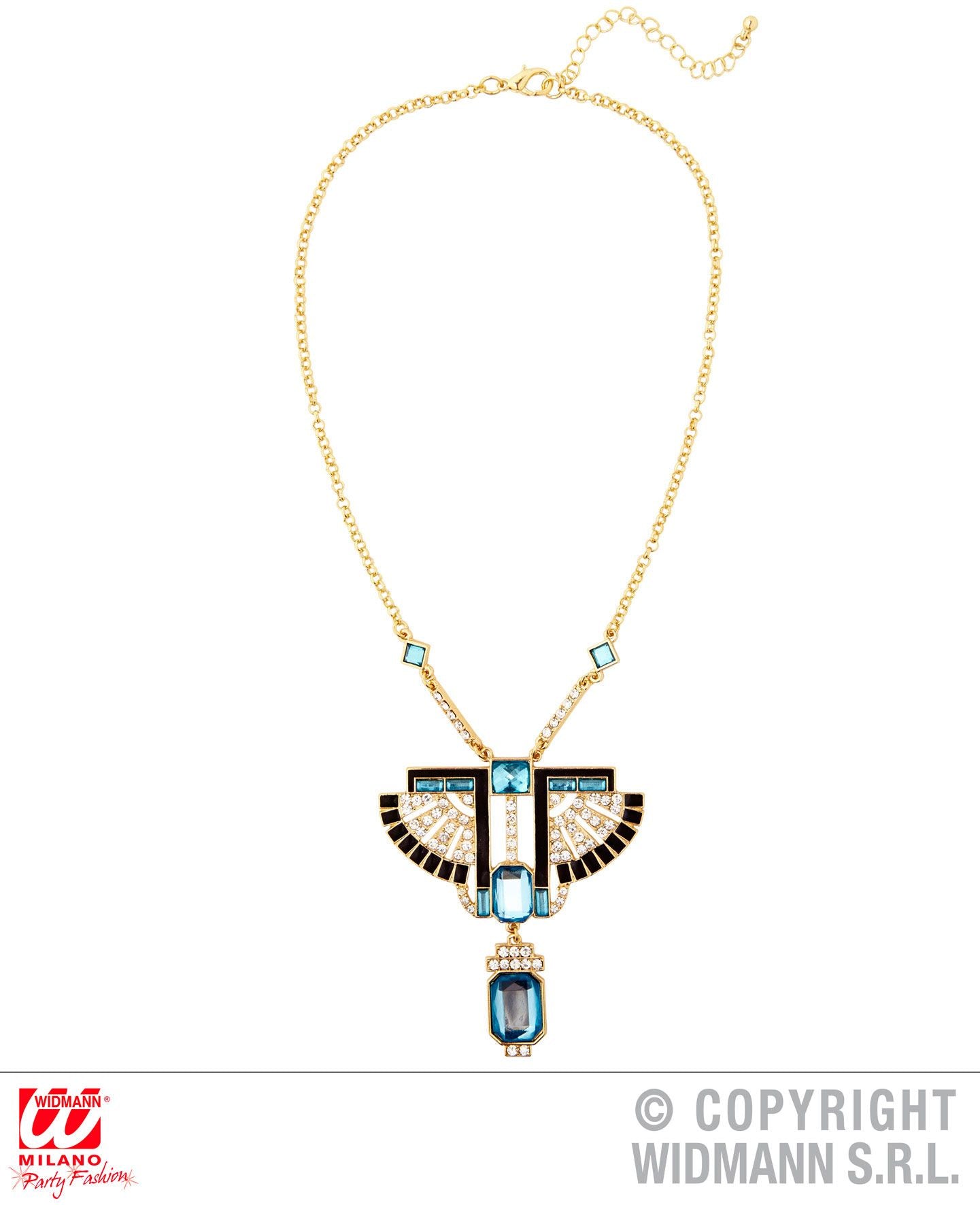 Collana FARAONE oro con strass e gemme topazio di Widmann - tuttocostumi.it