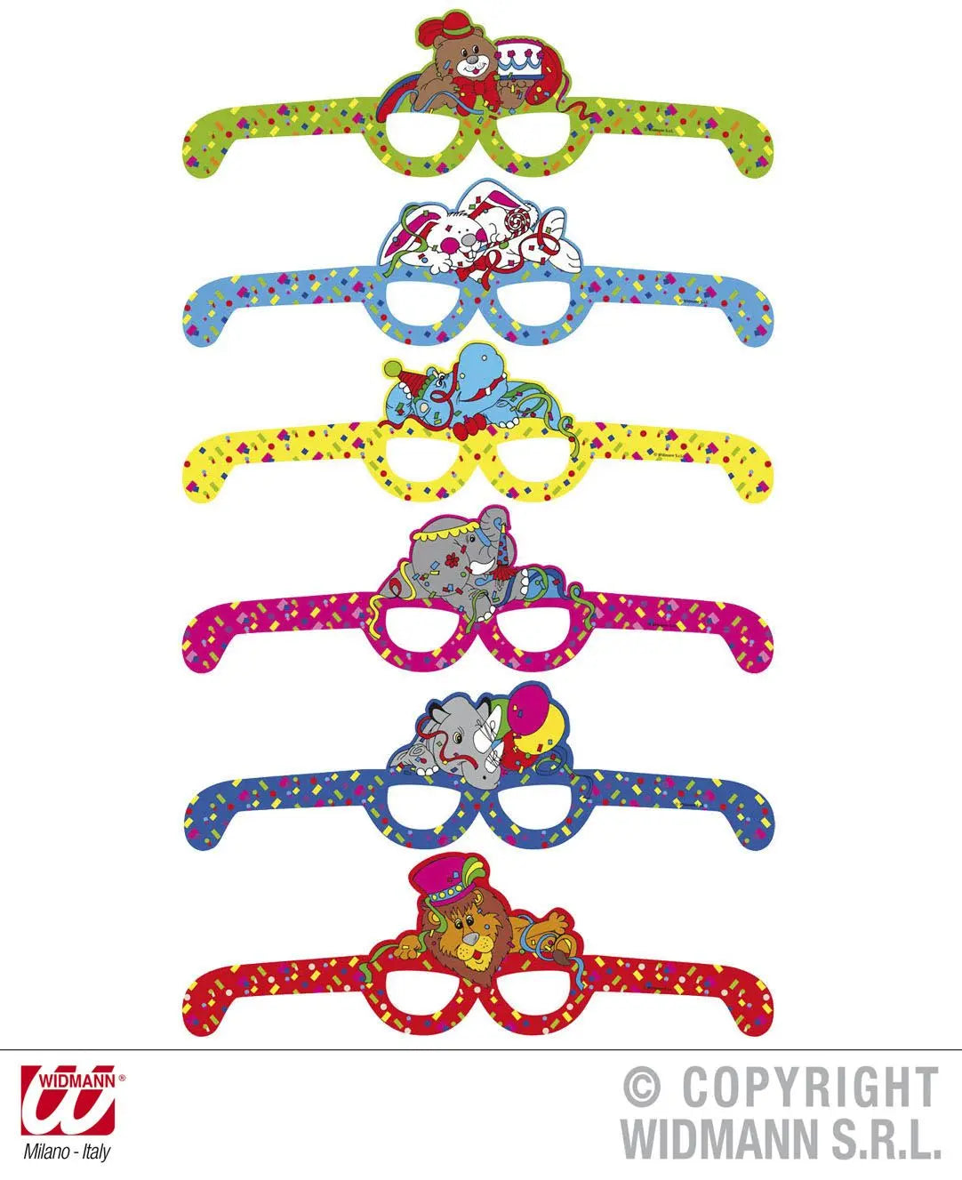 Occhiali ANIMALETTI set da 6 pezzi - tuttocostumi.it