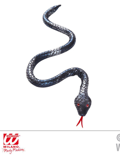 Serpente argento-nero modellabile 80 cm di Widmann - tuttocostumi.it
