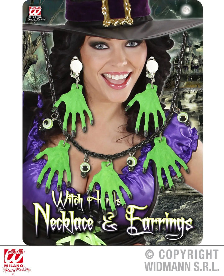 Collana e orecchini MANI di STREGA - tuttocostumi.it