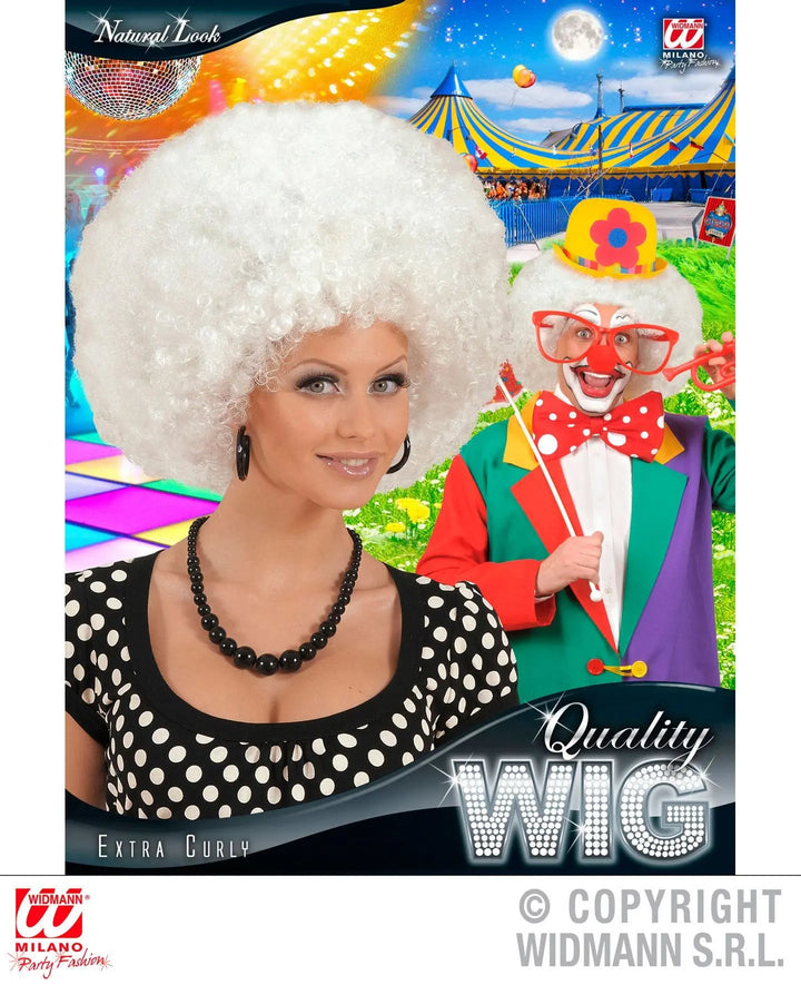 Parrucca JIMMY EXTRA RICCIA bianca - tuttocostumi.it