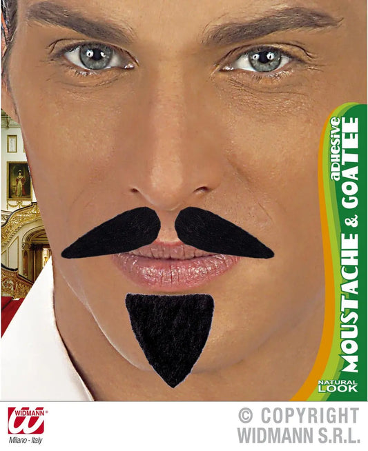 Baffi e pizzetto DIPLOMATICO neri - tuttocostumi.it