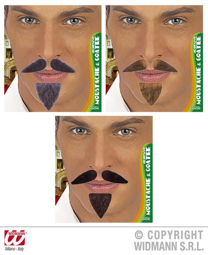 Baffi e pizzetto DIPLOMATICO adesivi - tuttocostumi.it