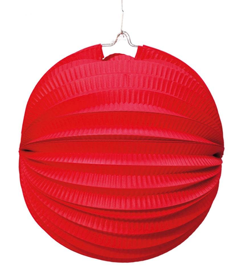 Globo carta rossa cm 20 di Guirca - tuttocostumi.it