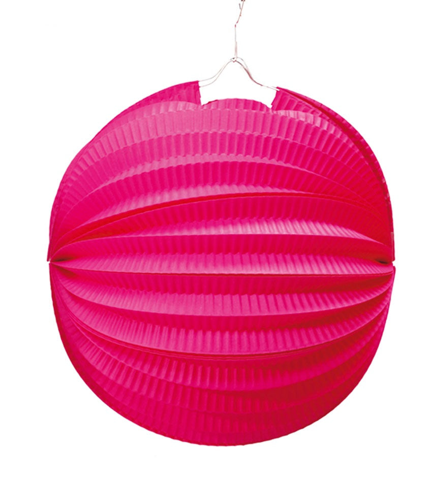 Globo carta fucsia cm 26 di Guirca - tuttocostumi.it