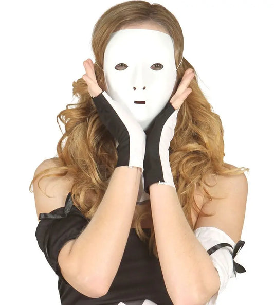Maschera BIANCA fronte bassa - tuttocostumi.it