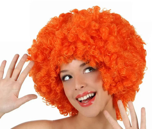 Parrucca AFRO arancione - tuttocostumi.it