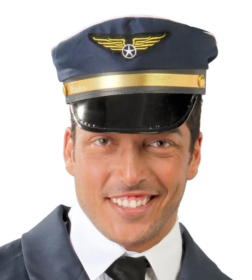 Cappello Blu da pilota d'aereo - tuttocostumi.it