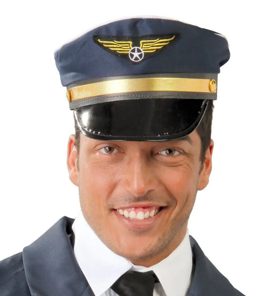 Cappello Blu da pilota d'aereo - tuttocostumi.it