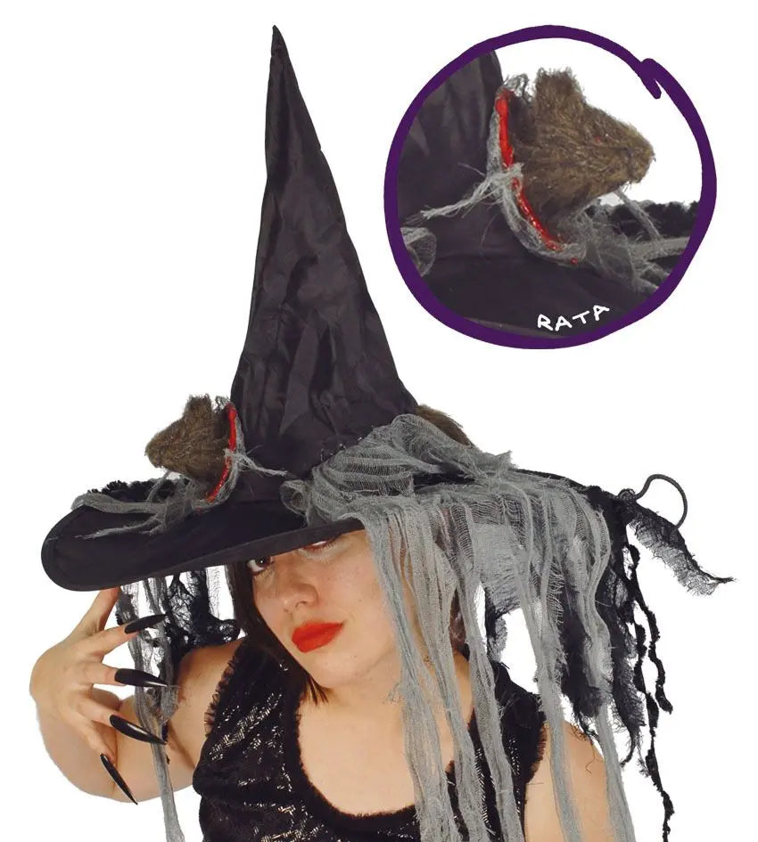 Cappello Strega con TOPO - tuttocostumi.it