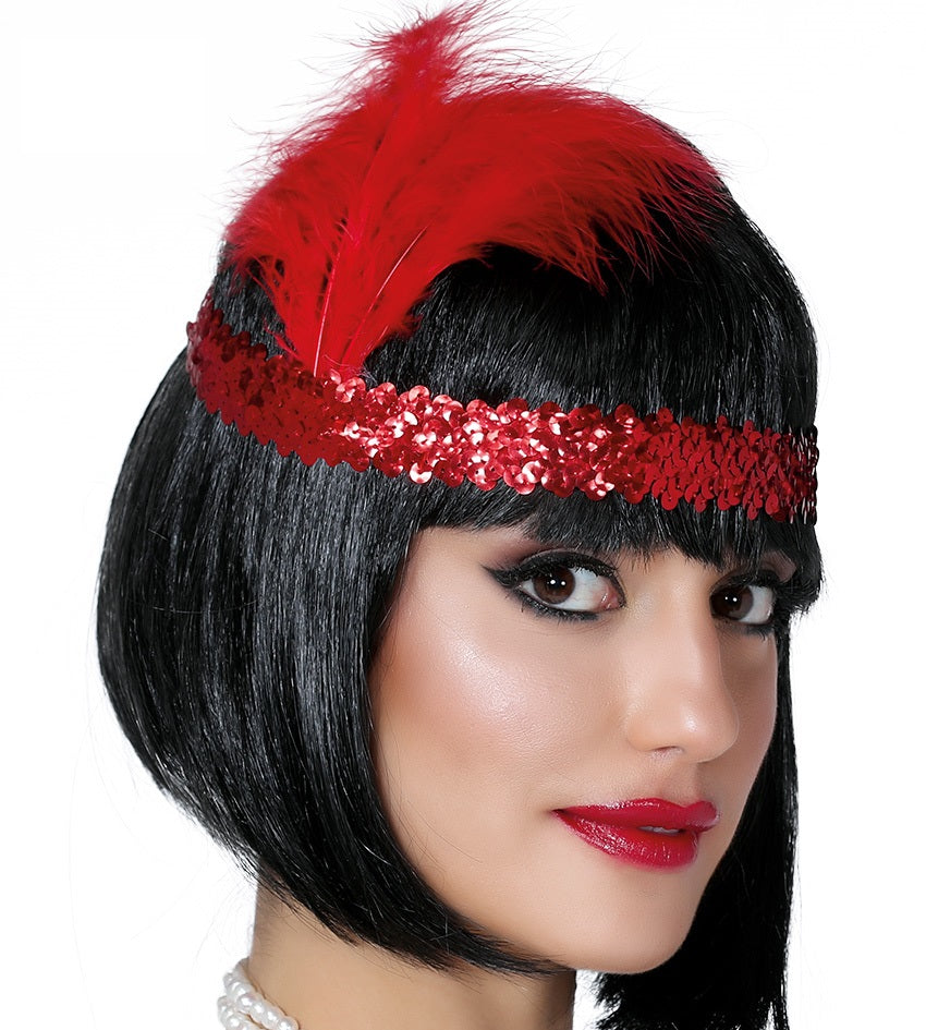 Fascia Charleston paillettes rossa di Guirca - tuttocostumi.it