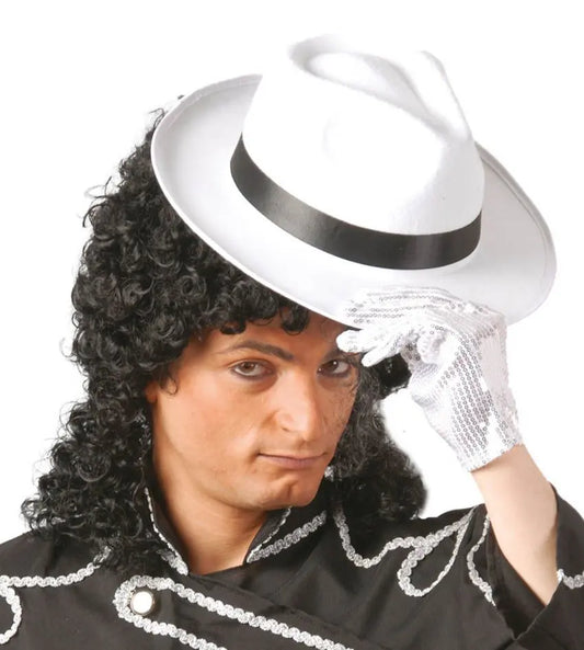 Cappello GANGSTER bianco fascia nera - tuttocostumi.it