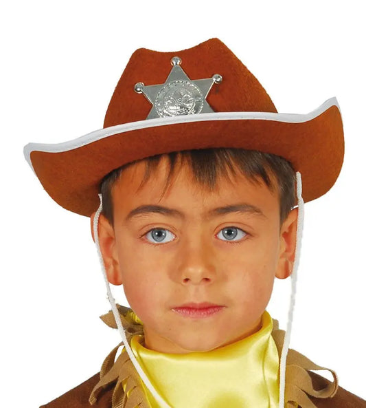 Cappello SCERIFFO bambino marrone - tuttocostumi.it