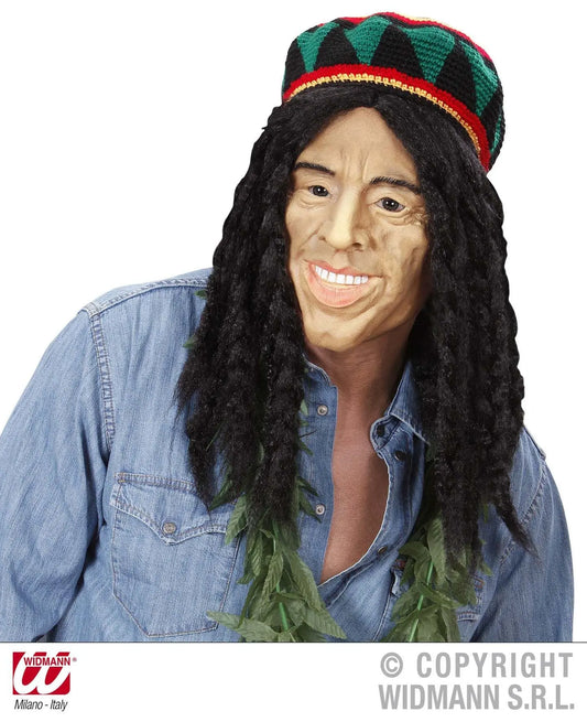 Maschera RE del  REGGAE con dreads - tuttocostumi.it
