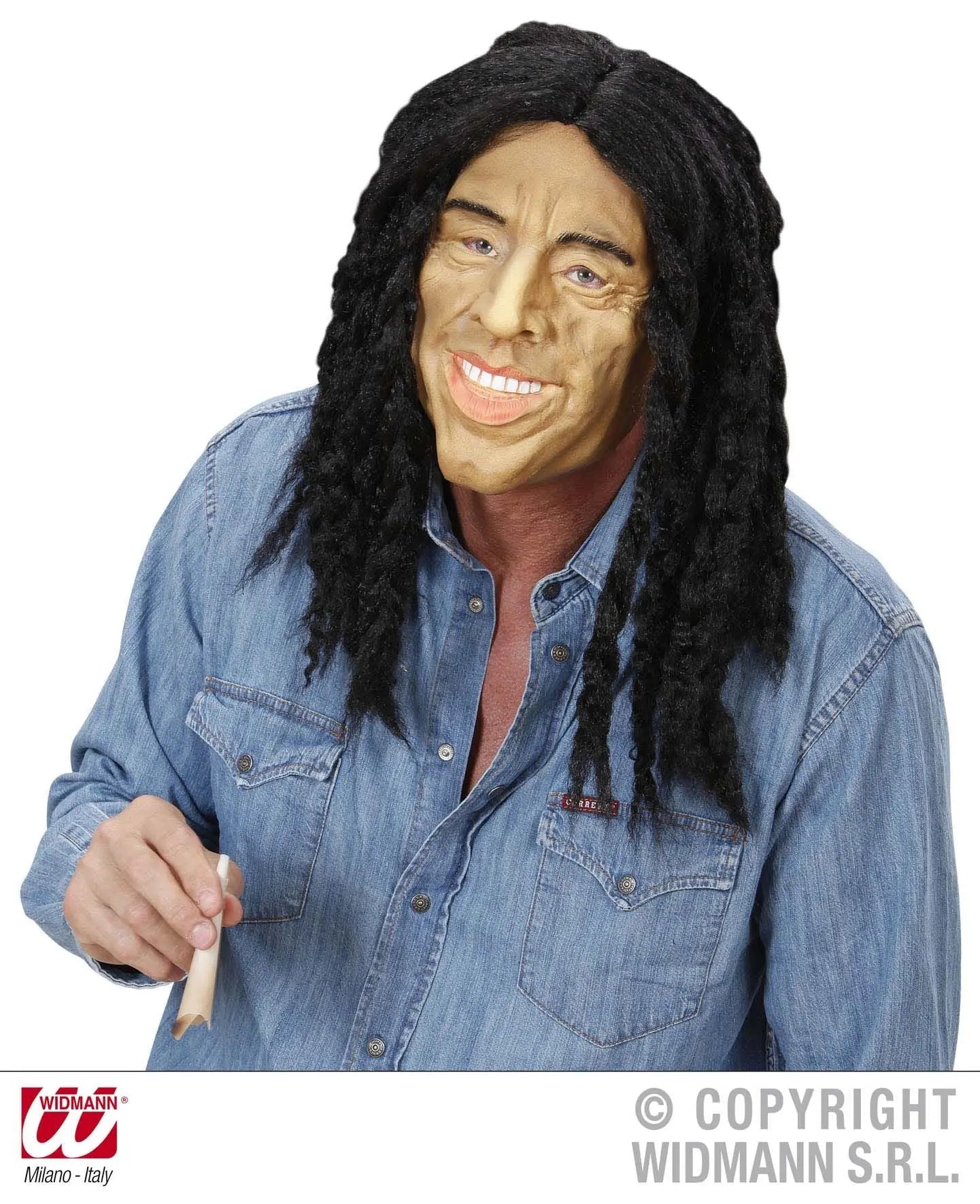 Maschera RE del  REGGAE con dreads - tuttocostumi.it