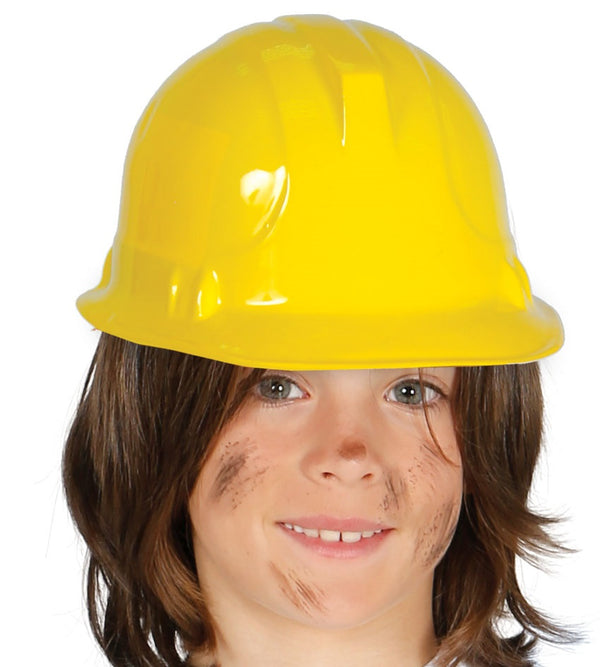 Casco giallo da lavoro bambino di Guirca - tuttocostumi.it
