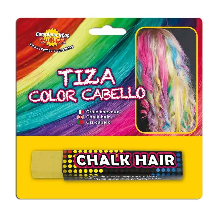 Gessetto per capelli GIALLO - tuttocostumi.it