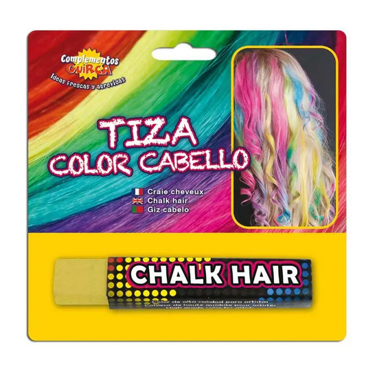 Gessetto per capelli GIALLO - tuttocostumi.it