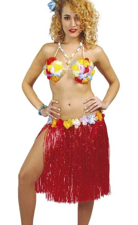 Gonna HAWAIANA - 45 cm (per ADULTI e BAMBINI) - tuttocostumi.it