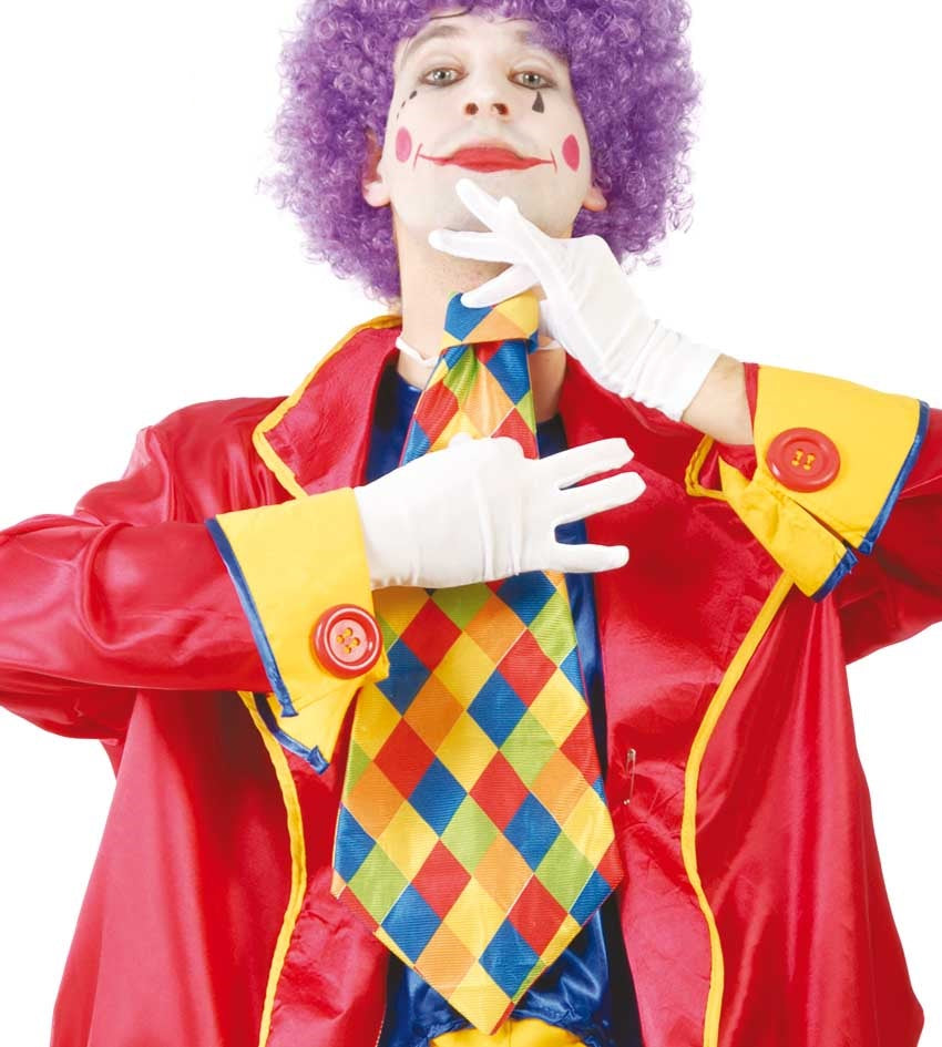 Cravatta smisurata CLOWN ROMBI di Guirca - tuttocostumi.it