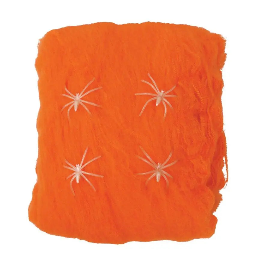 Ragnatele arancioni con ragni 60 gr. - tuttocostumi.it