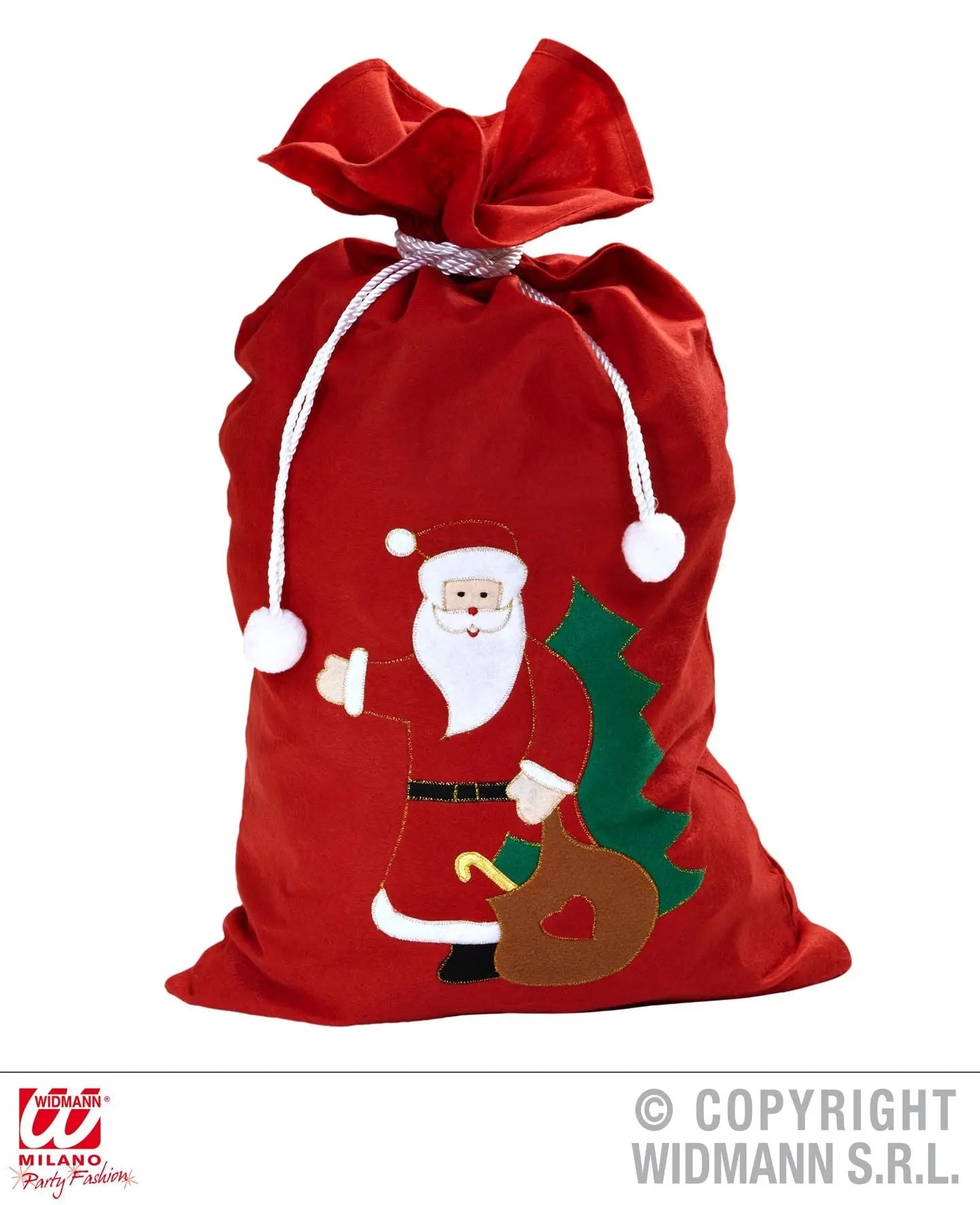 Sacco BABBO NATALE decorato 56x100 - tuttocostumi.it